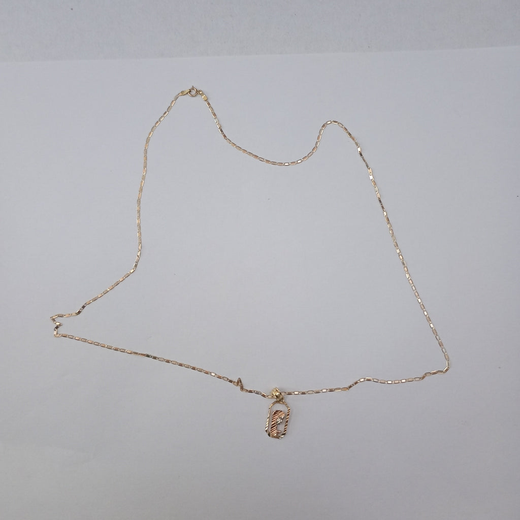 CADENA, DIJE ORO 14 K 2.5 GRMS (SEMINUEVO)