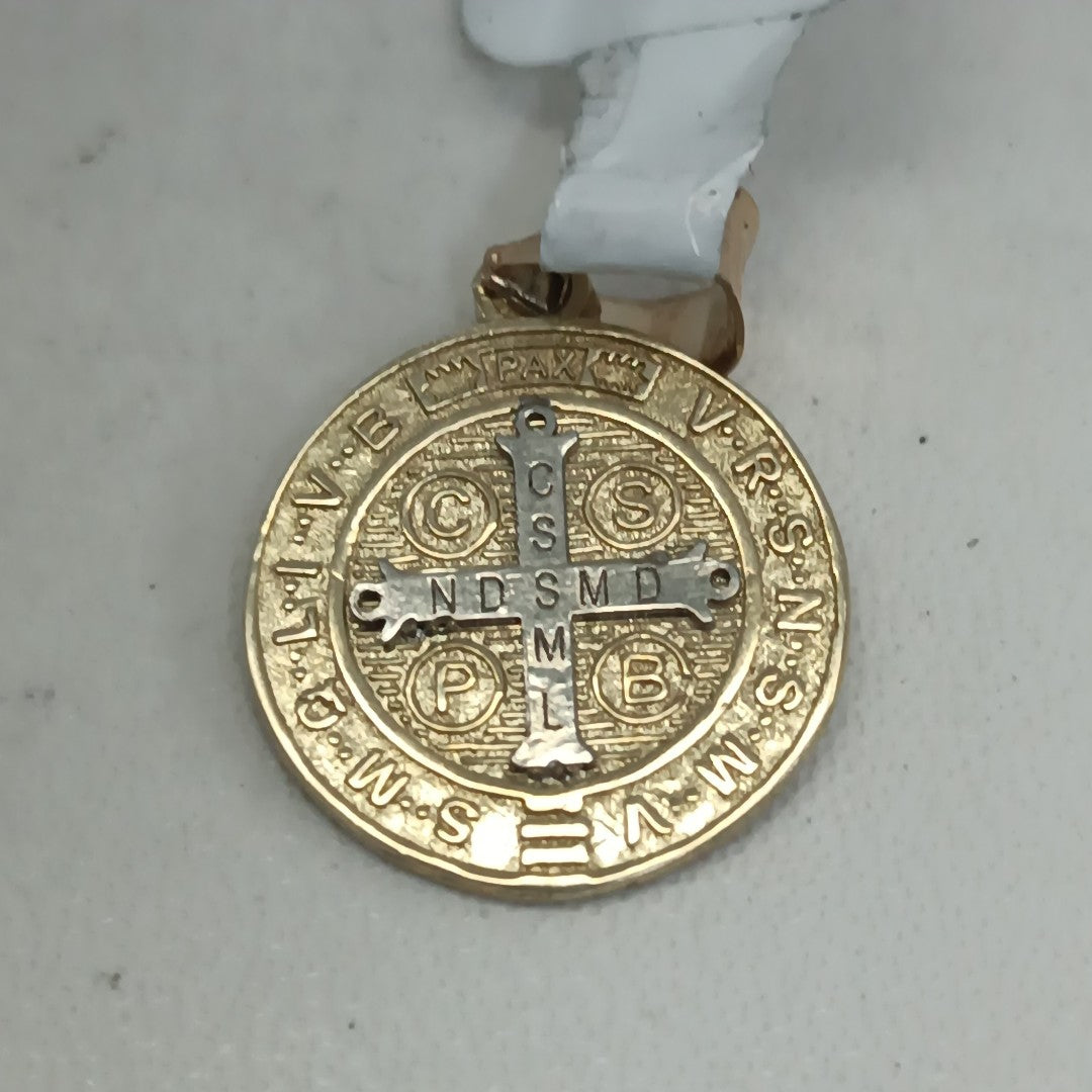 DIJES MEDALLA SAN BENITO ORO 10K 2 GR (NUEVO)