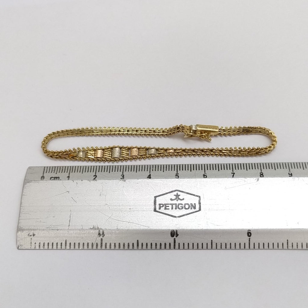 PULSERA ORO COMBINADO 14 K 7,60 GRMS (SEMINUEVO)