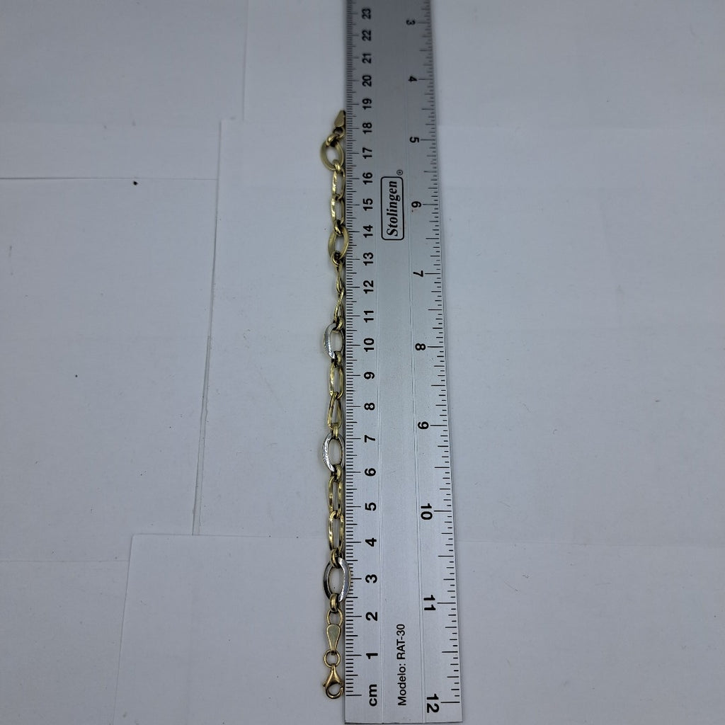 PULSERA ORO COMBINADO 10 K 3.3 GRMS (SEMINUEVO)