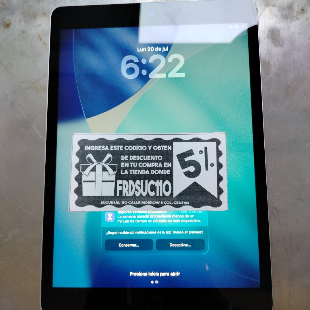TABLETA APPLE IPAD 9 A2602 64 GB 3 GB RAM (SEMINUEVO)