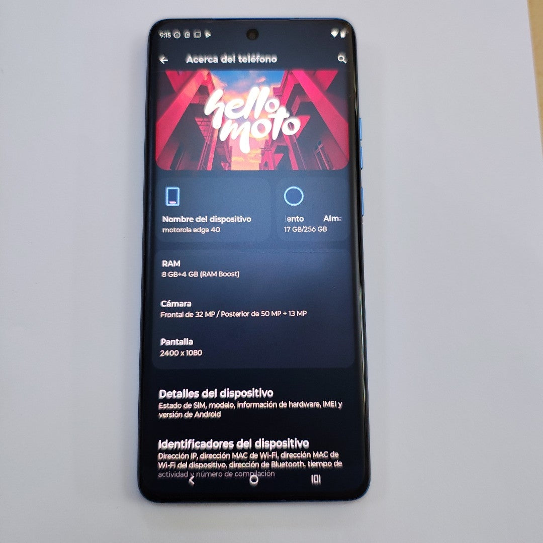 CELULAR MOTOROLA EDGE 40 XT2303-2 (2023) 256 GB 8 GB RAM (SEMINUEVO)