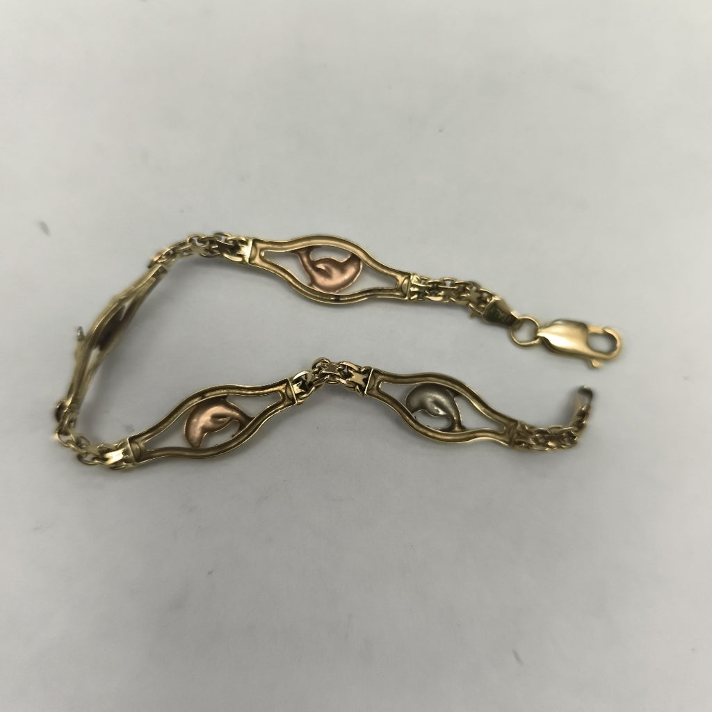 PULSERA ORO COMBINADO 14 K 7,30 GRMS (SEMINUEVO)