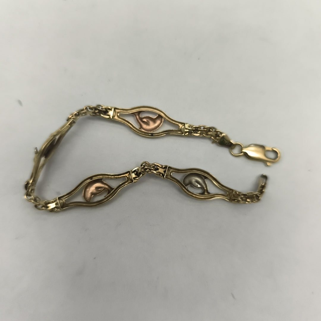 PULSERA ORO COMBINADO 14 K 7,30 GRMS (SEMINUEVO)