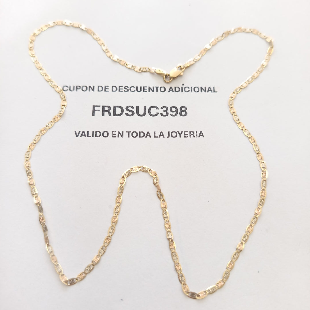 CADENA ORO,ORO COMBINADO 14 K 2,60 GRMS (SEMINUEVO)
