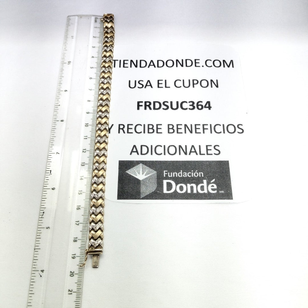 PULSERA ORO COMBINADO 14 K 12,90 GRMS (SEMINUEVO)