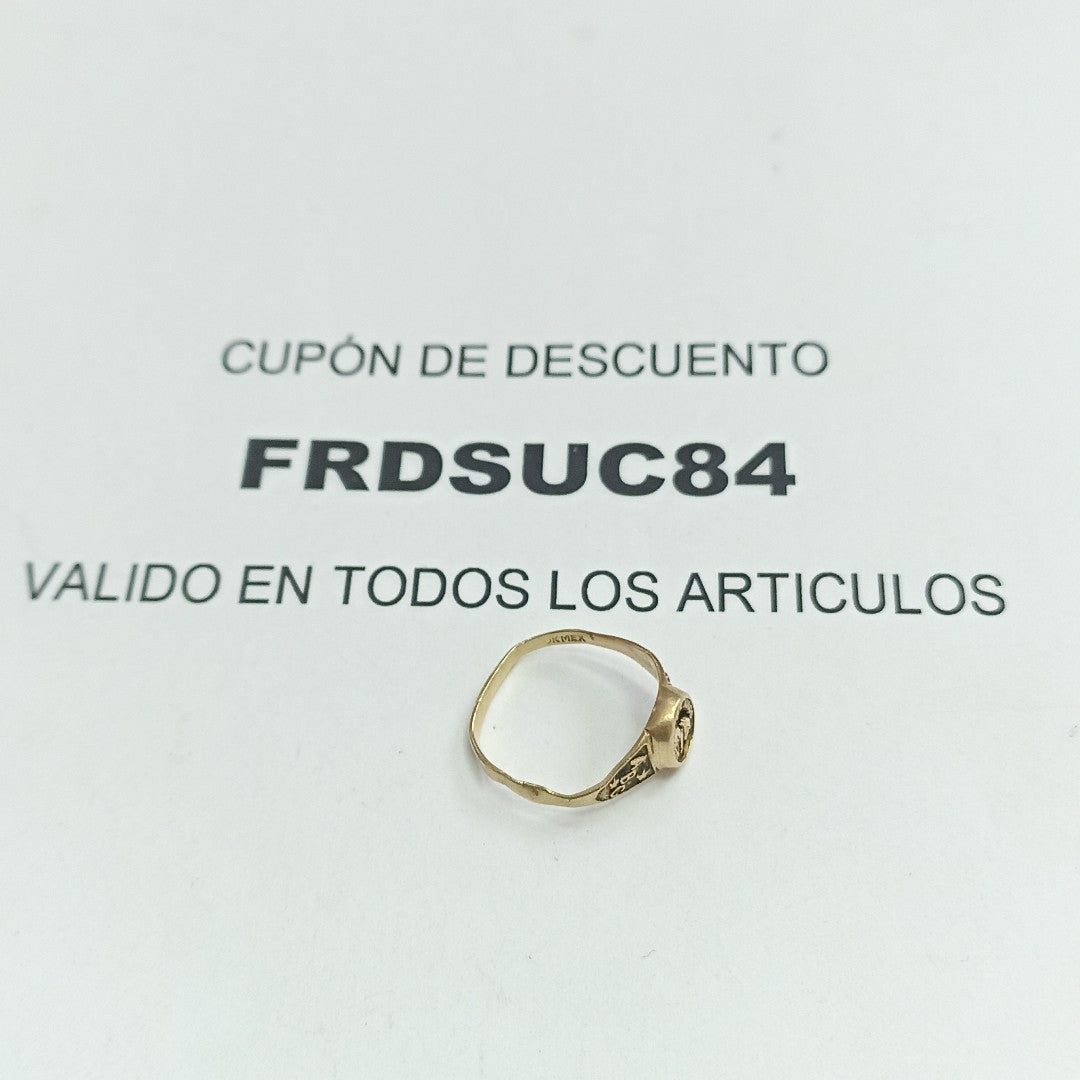 ANILLO DE GRADUACIÓN ORO 8 K 1.5 GRMS (SEMINUEVO)