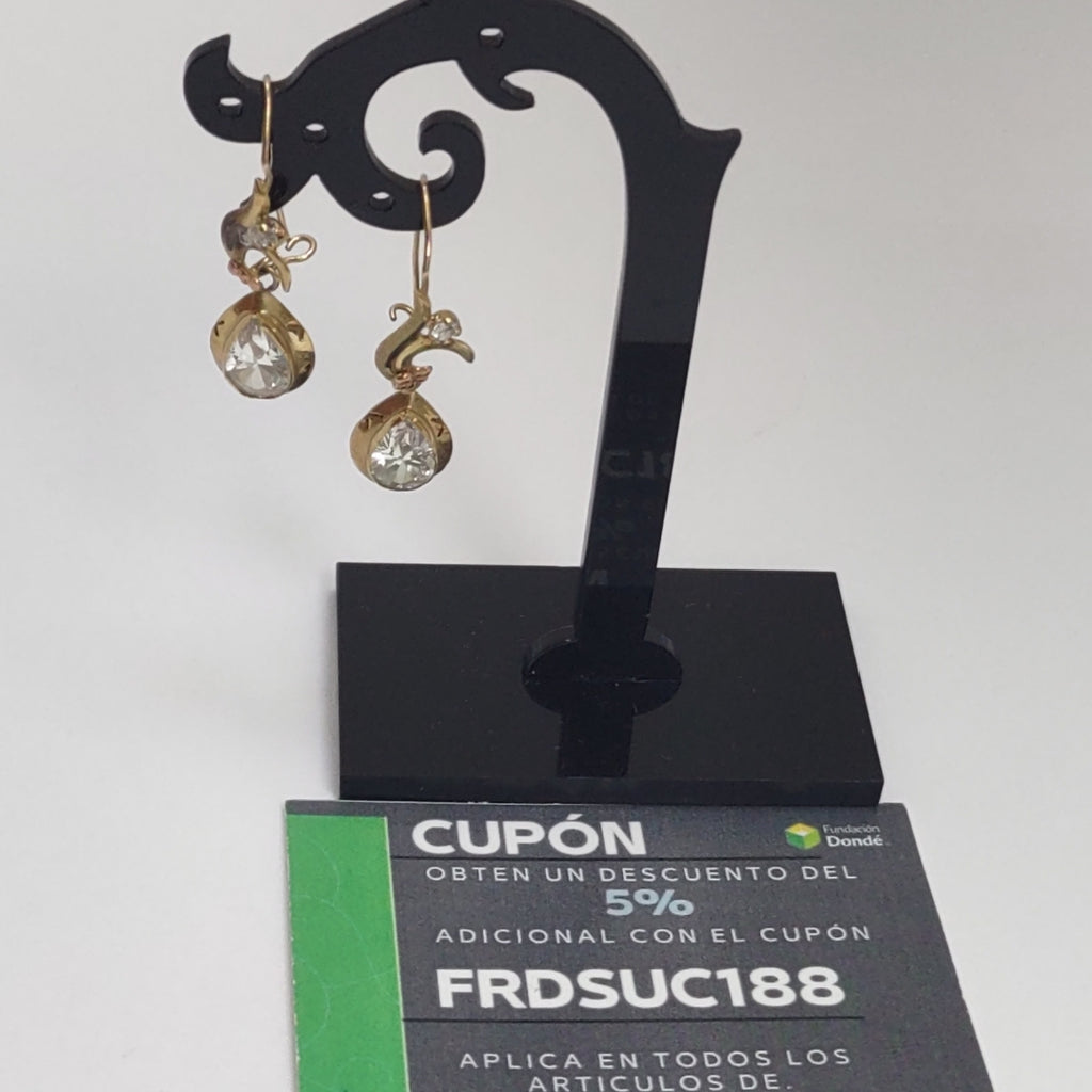 ARETES PAR ORO 10 K 2 GRMS (SEMINUEVO)