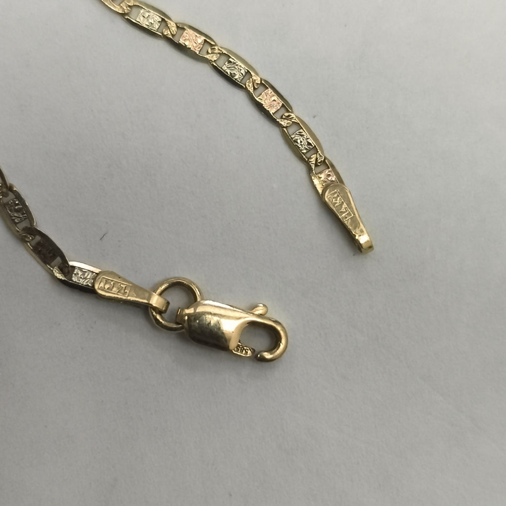 CADENA ORO COMBINADO 14 K 3 GRMS (SEMINUEVO)
