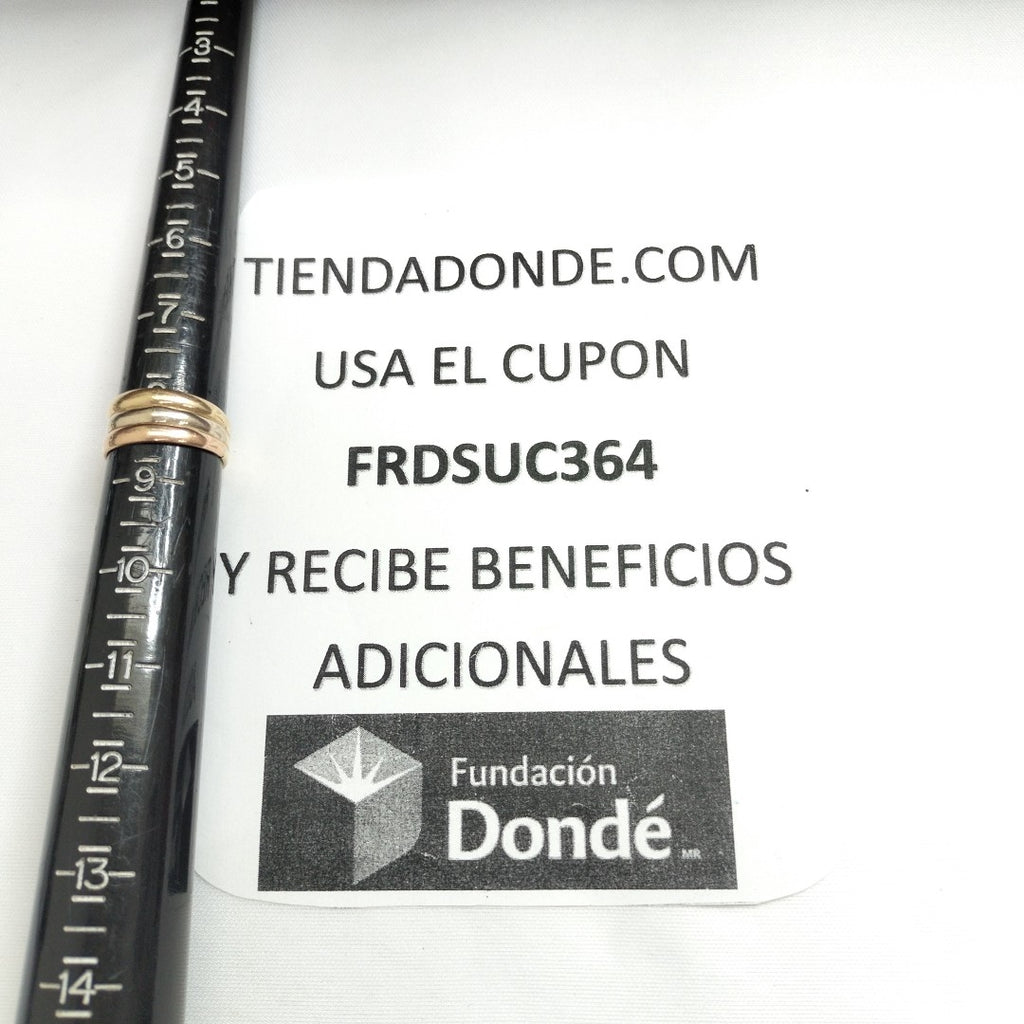 ANILLITO ORO COMBINADO 14 K 3,70 GRMS (SEMINUEVO)