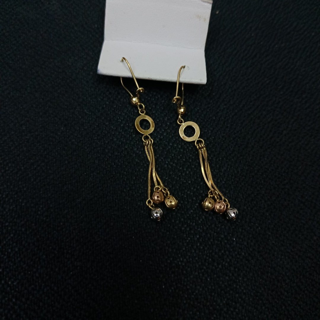 ARETES PAR ORO 14 K 1.9 GRMS (SEMINUEVO)