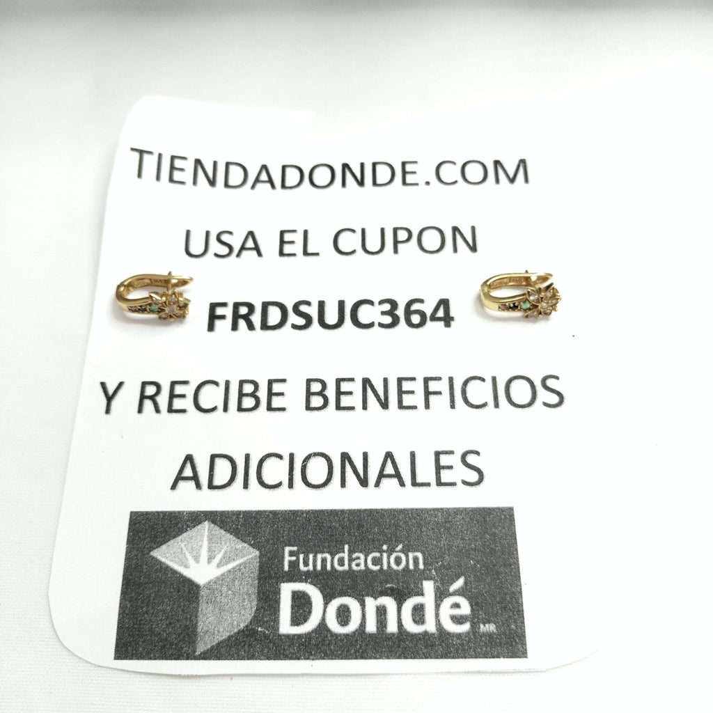 ARETES PAR ORO 14 K 4 GRMS (SEMINUEVO)
