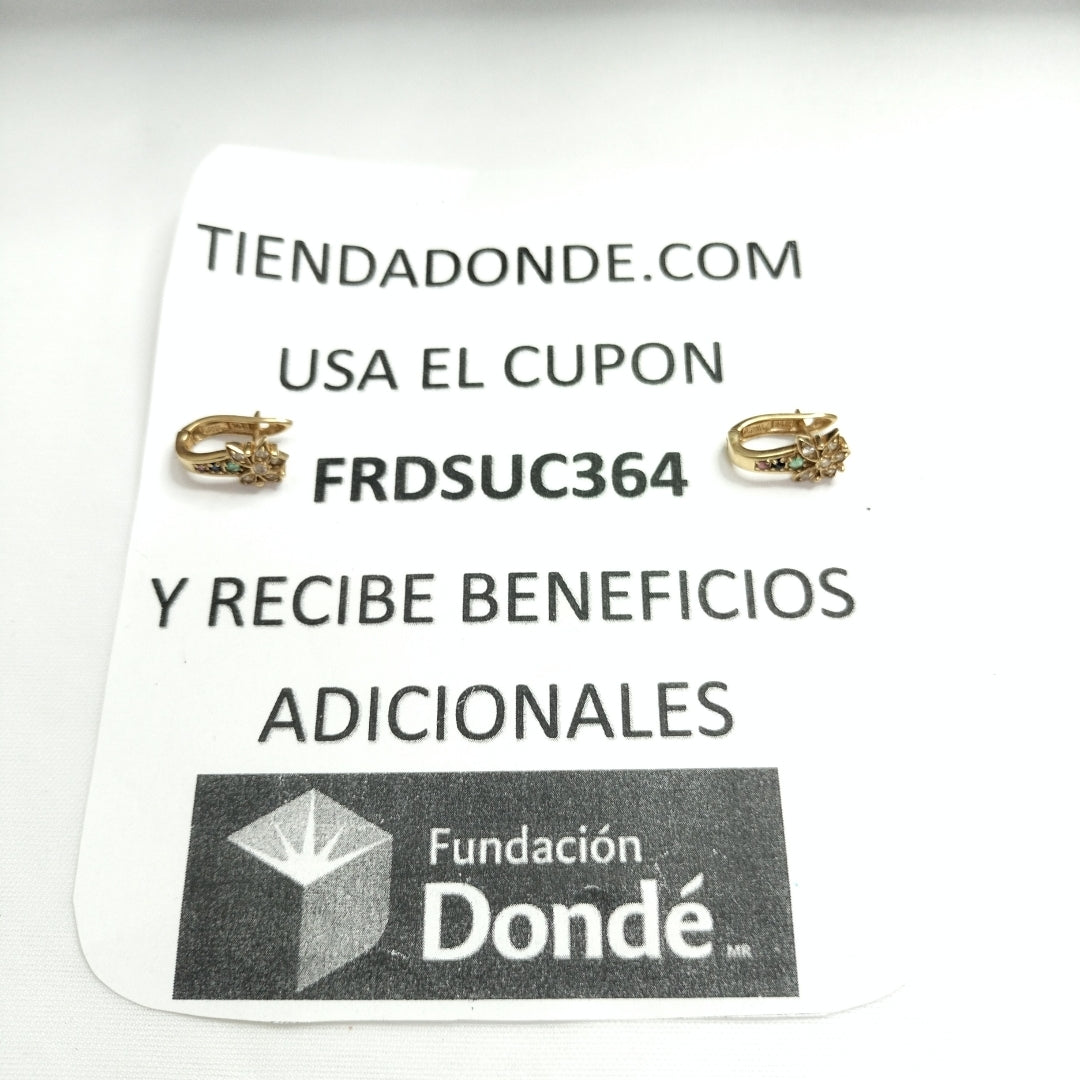 ARETES PAR ORO 14 K 4 GRMS (SEMINUEVO)