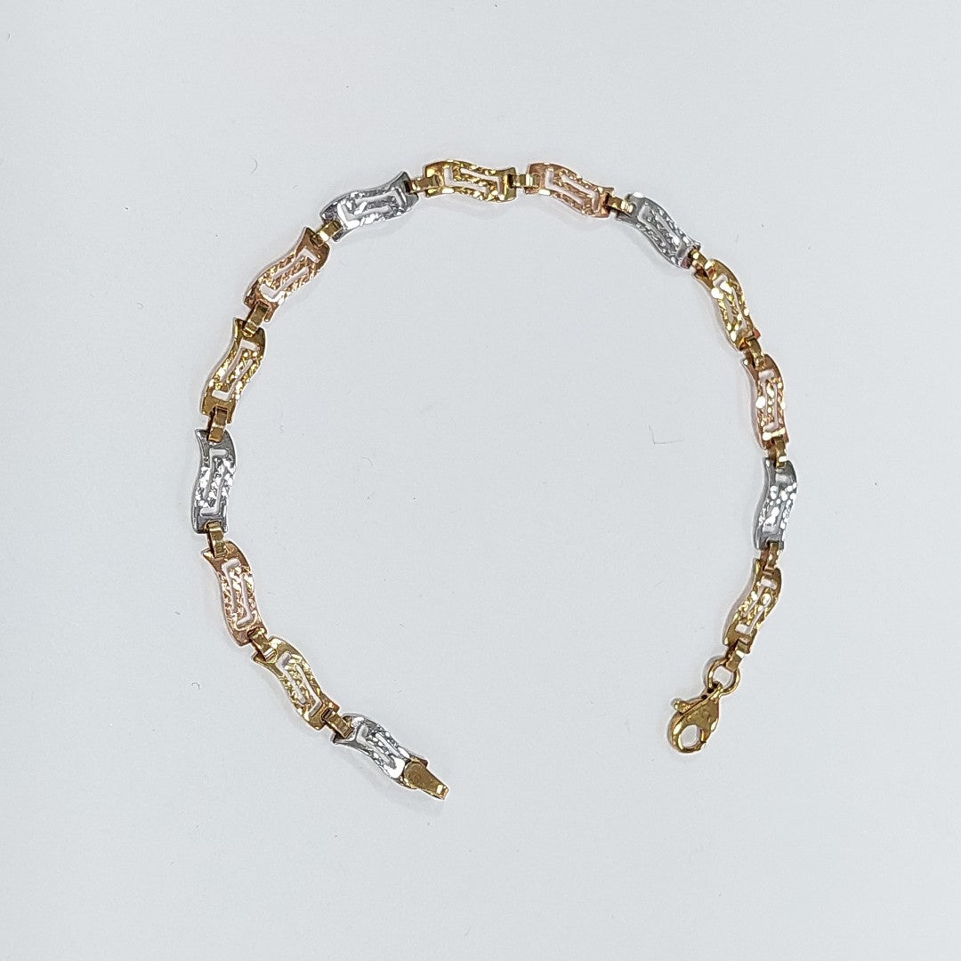 PULSERA ORO, ORO COMBINADO 10 K 2.6 GRMS (SEMINUEVO)