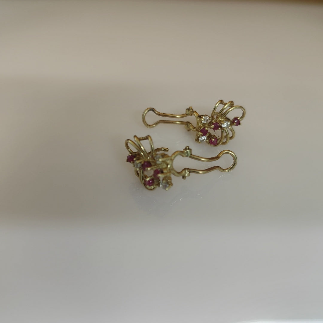 ARETES PAR ORO 14 K 3.5 GRMS (SEMINUEVO)