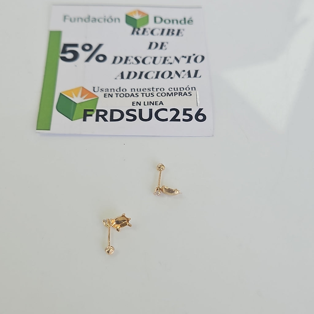 ARETES PAR ORO 14 K 0.3 GRMS (SEMINUEVO)