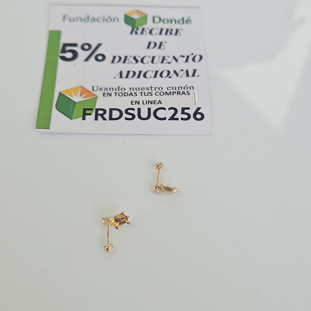 ARETES PAR ORO 14 K 0.3 GRMS (SEMINUEVO)