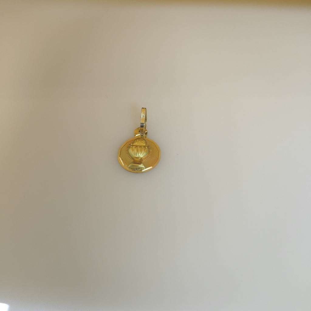 DIJE,MEDALLA RELIGIOSA ORO,ORO COMBINADO 10 K 0,70 GRMS (SEMINUEVO)