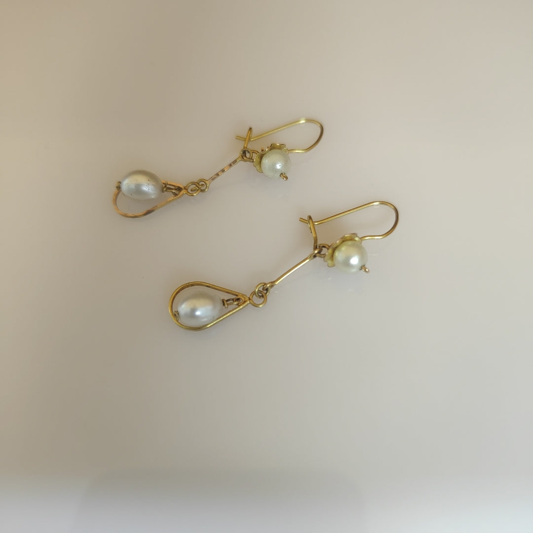 ARETES PAR ORO 14 K 1.9 GRMS (SEMINUEVO)