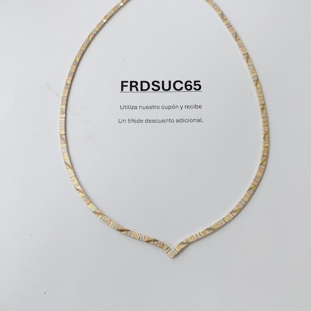 GARGANTILLA ORO COMBINADO 14 K 14.6 GRMS (SEMINUEVO)