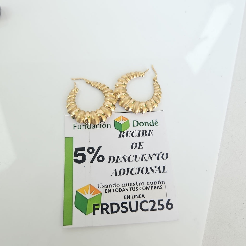 ARRACADAS PAR ORO 14 K 3 GRMS (SEMINUEVO)