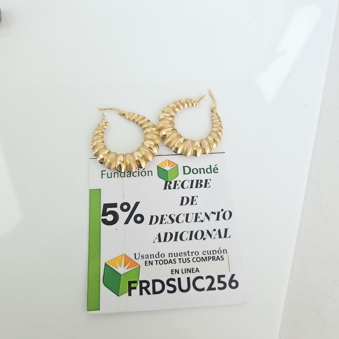 ARRACADAS PAR ORO 14 K 3 GRMS (SEMINUEVO)