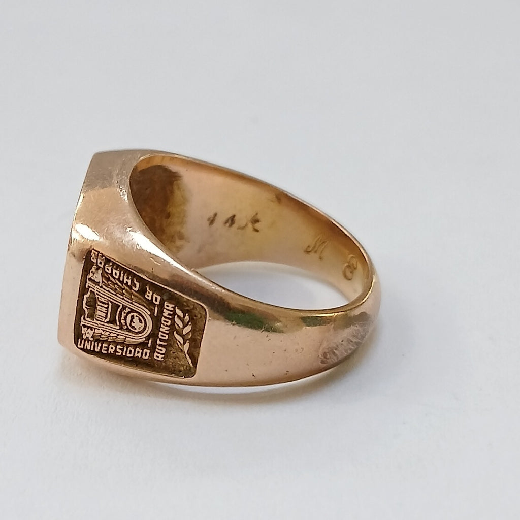 ANILLO DE GRADUACIÓN ORO 14 K 7.6 GRMS (SEMINUEVO)