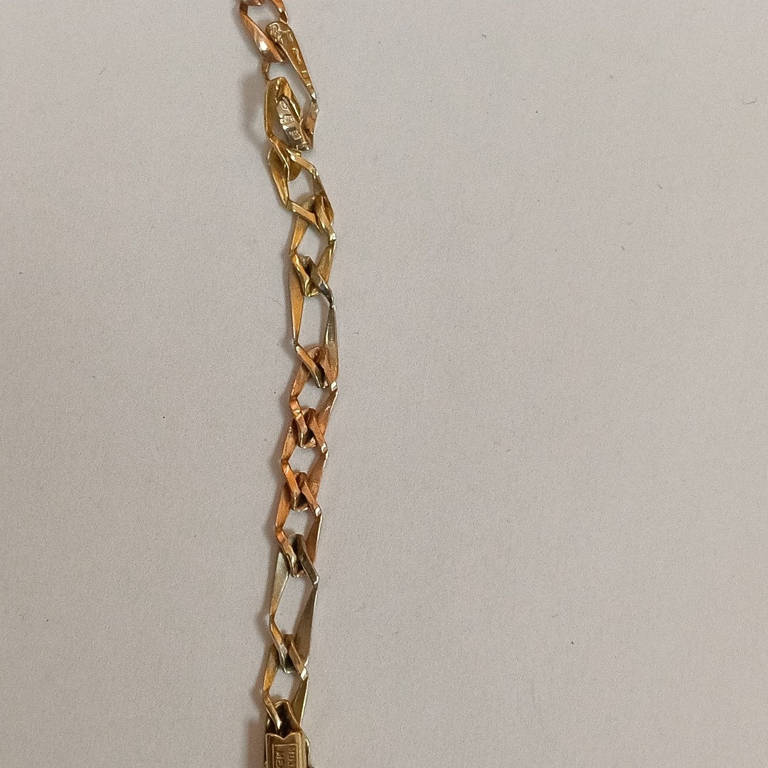 PULSERA ORO COMBINADO 14 K 9,40 GRMS (SEMINUEVO)