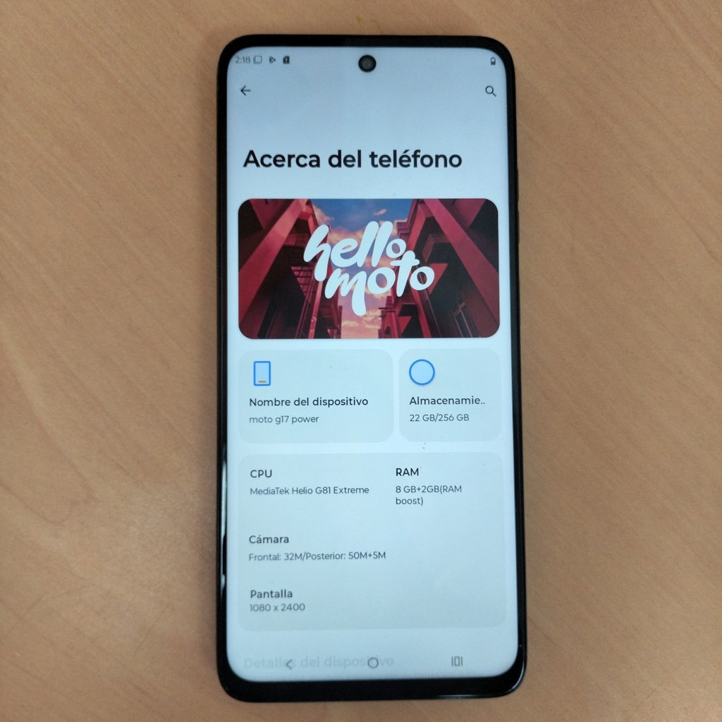 CELULAR MOTOROLA G17 POWER XT2623-5 (2026) 256 GB 8 GB RAM (SEMINUEVO)