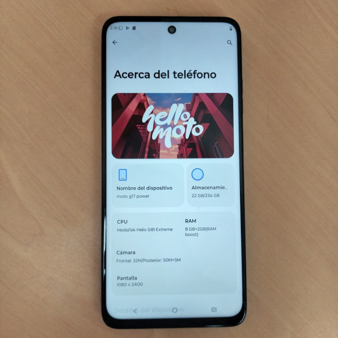 CELULAR MOTOROLA G17 POWER XT2623-5 (2026) 256 GB 8 GB RAM (SEMINUEVO)