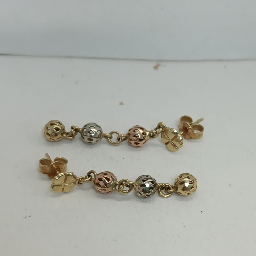 ARETES PAR ORO 14 K 2.2 GRMS (SEMINUEVO)