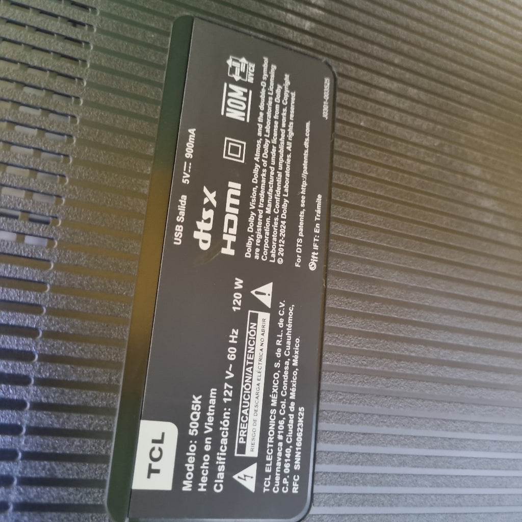 PANTALLA TCL 50Q5K (2024) 50" LED 4K (SEMINUEVO)