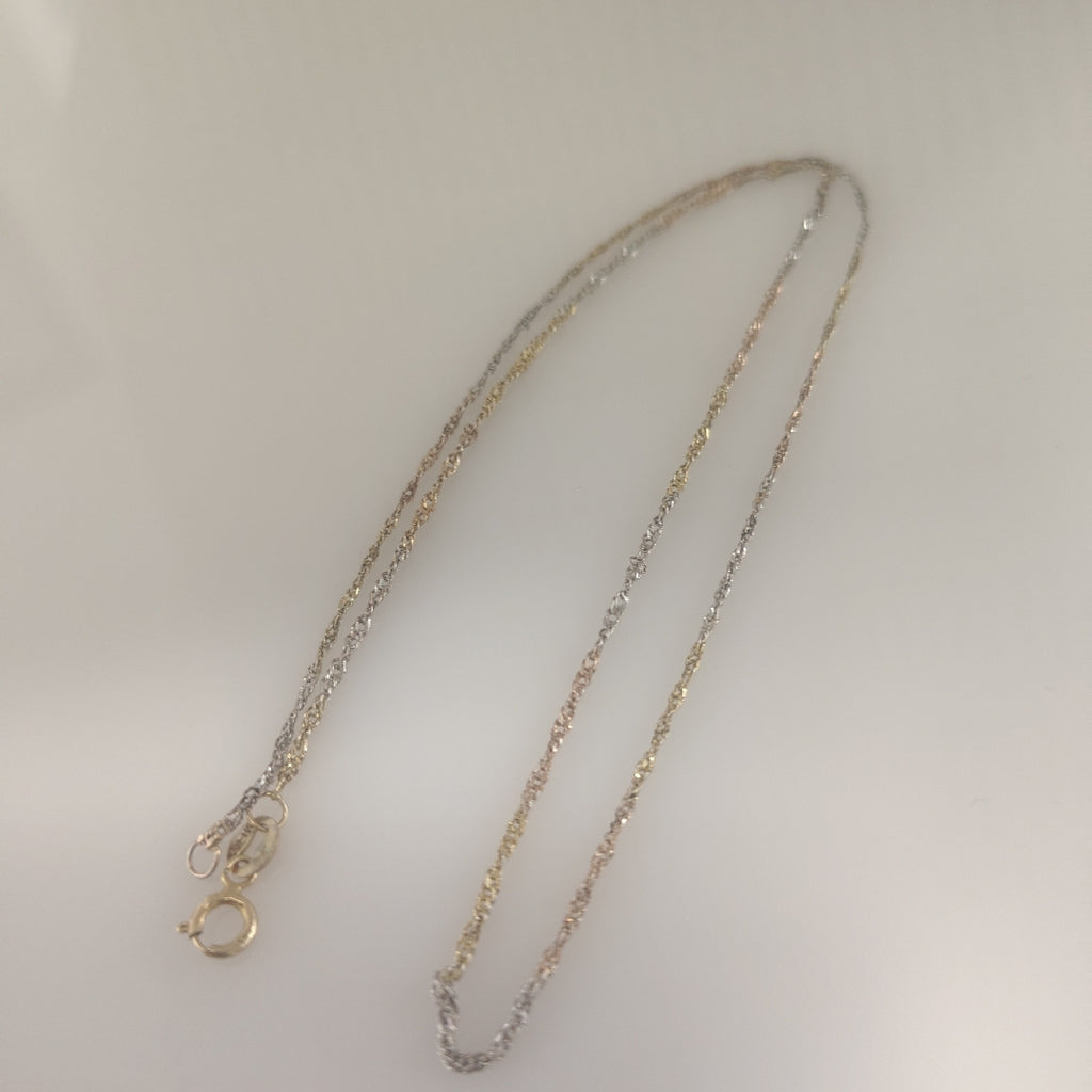 CADENA ORO COMBINADO 14 K 0.9 GRMS (SEMINUEVO)