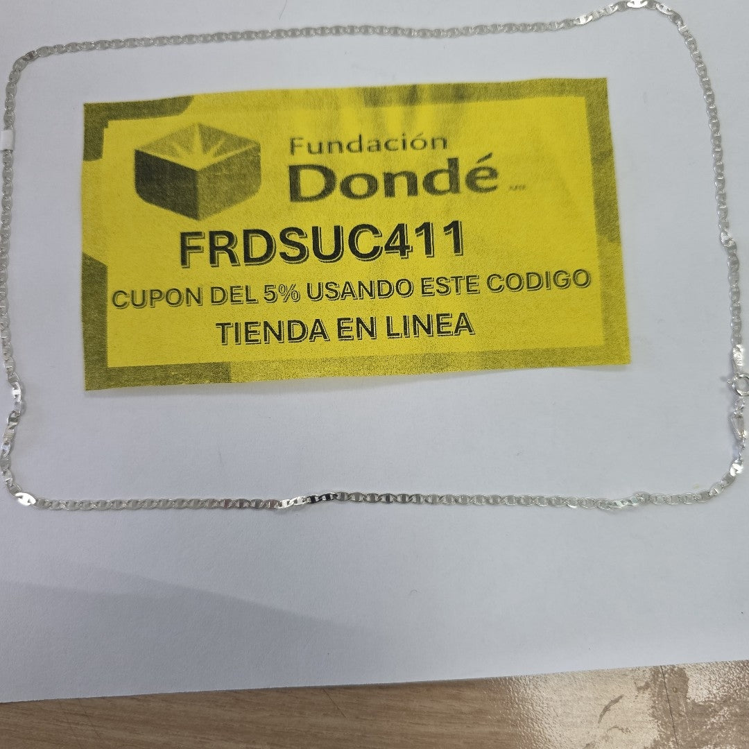 CADENA TEJIDO ESPEJO PLATA .925 55 CM 3.8 GR (NUEVO)