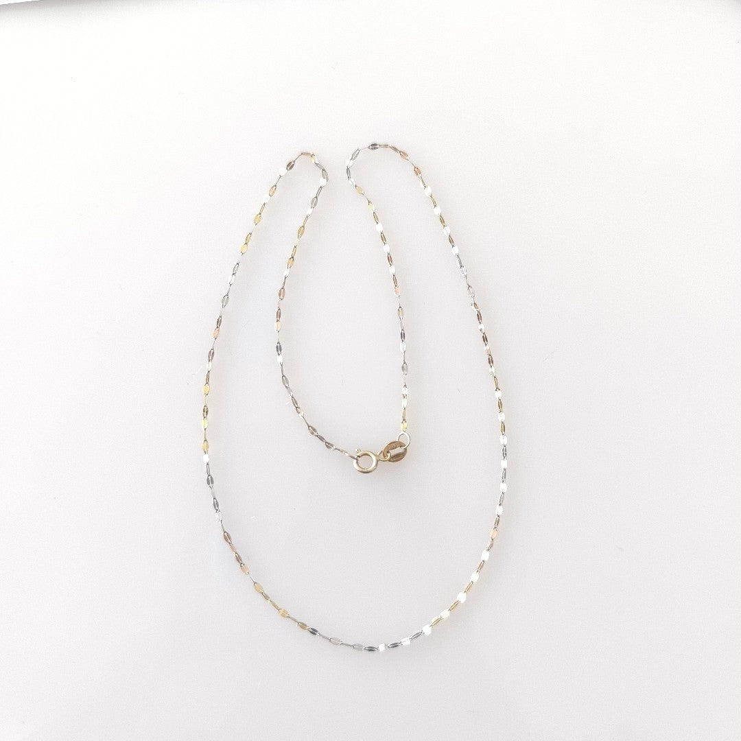 CADENA ORO COMBINADO 14 K 0,70 GRMS (SEMINUEVO)
