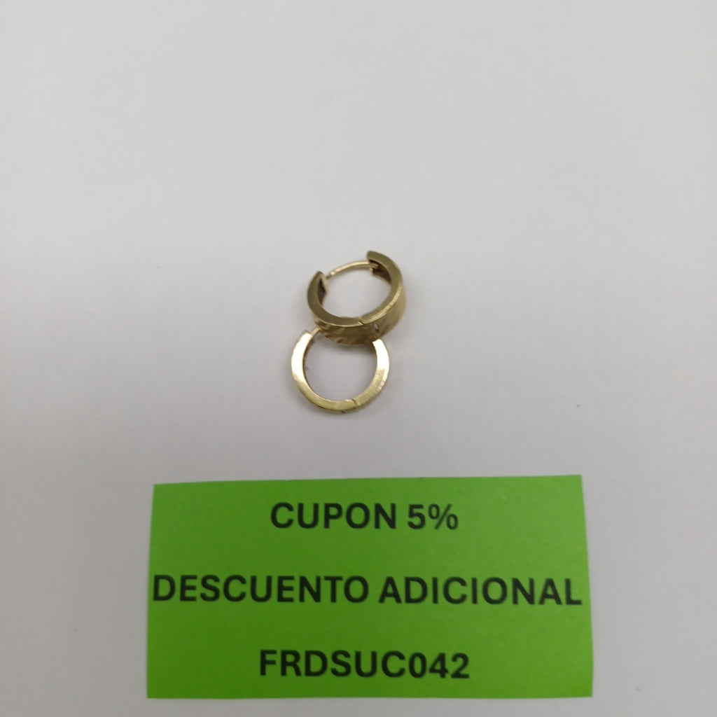 ARETES PAR ORO 14 K 2.8 GRMS (SEMINUEVO)