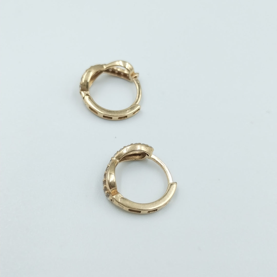 ARRACADAS PAR ORO 14 K 1.8 GRMS (SEMINUEVO)