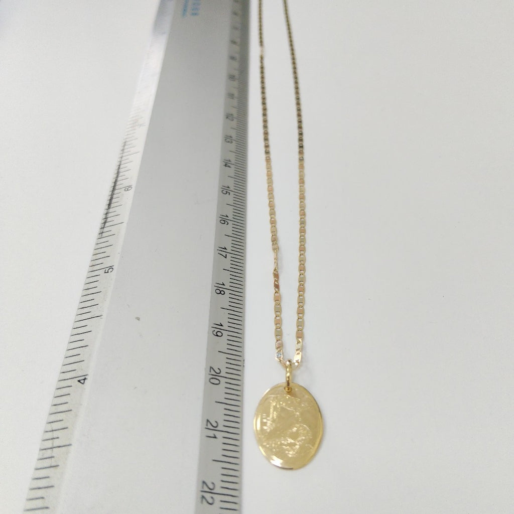 CADENA, MEDALLA RELIGIOSA ORO 10 K 1.7 GRMS (SEMINUEVO)