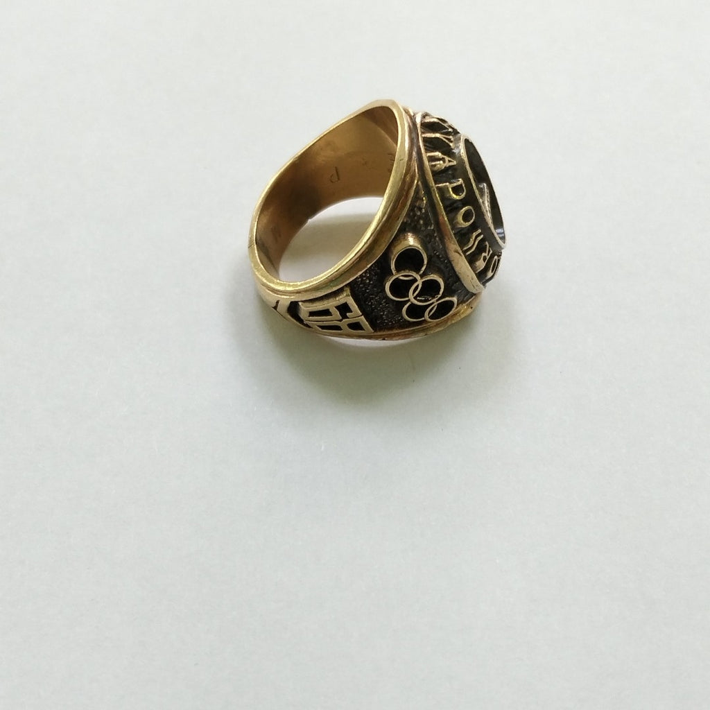 ANILLO DE GRADUACIÓN ORO 10 K 21 GRMS (SEMINUEVO)