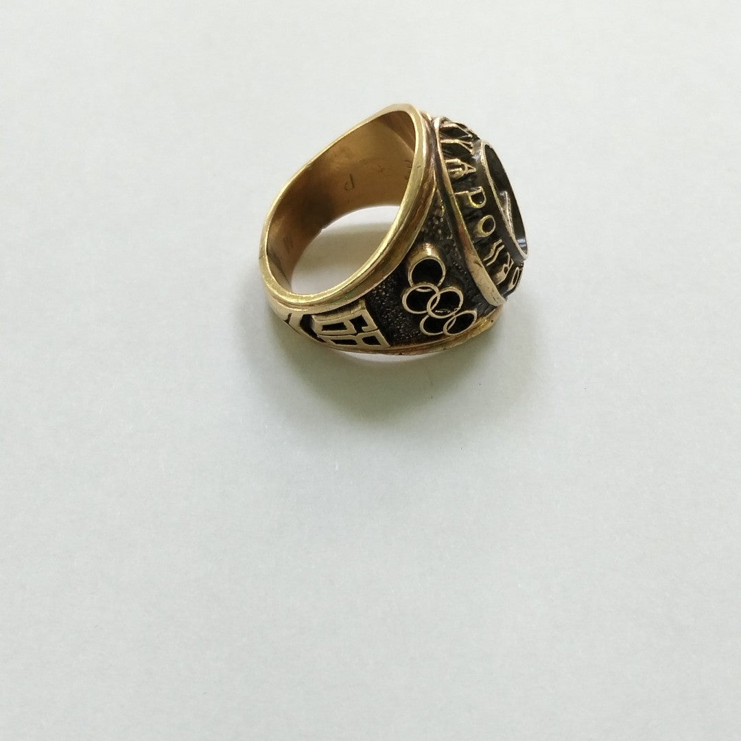 ANILLO DE GRADUACIÓN ORO 10 K 21 GRMS (SEMINUEVO)