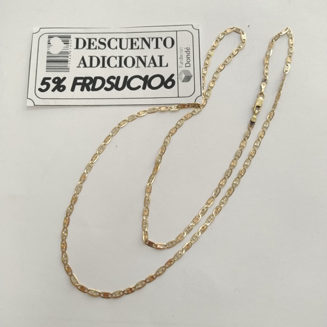 CADENA ORO COMBINADO 14 K 4.7 GRMS (SEMINUEVO)