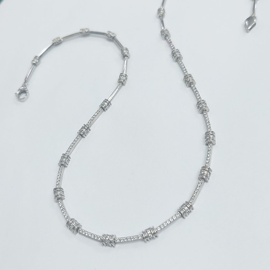COLLAR ORO, ORO BLANCO 14 K 15.3 GRMS (SEMINUEVO)