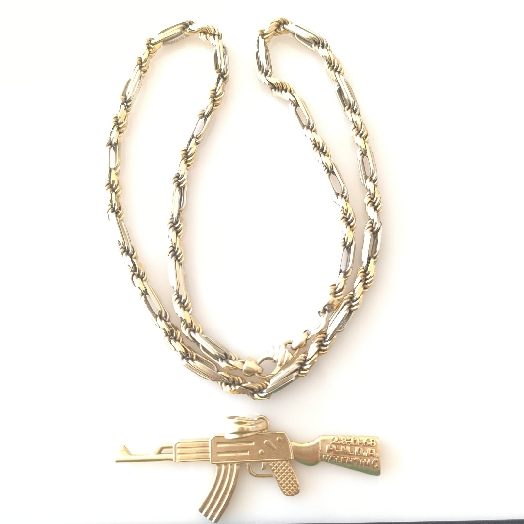 CADENA, DIJE ORO 14 K 140.3 GRMS (SEMINUEVO)