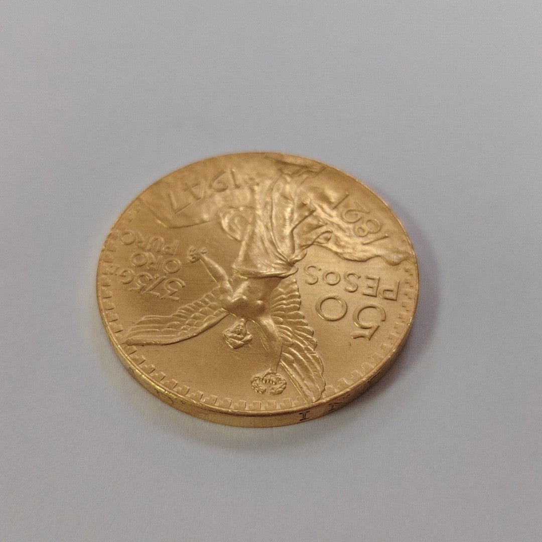 K1 41.6 GRMS 21 K IDENTIFICACIÓN MONEDA NOMINATIVA MONEDAS PESOS 50 PESO (SEMINUEVO)