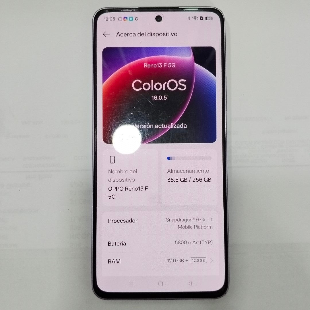 CELULAR OPPO RENO 13F 5G CPH2699 (2025) 256 GB 12 GB RAM (SEMINUEVO)