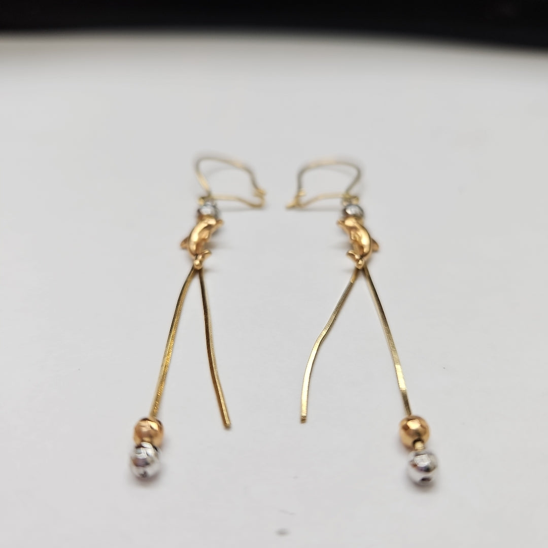 ARETES PAR ORO 14 K 2.5 GRMS (SEMINUEVO)