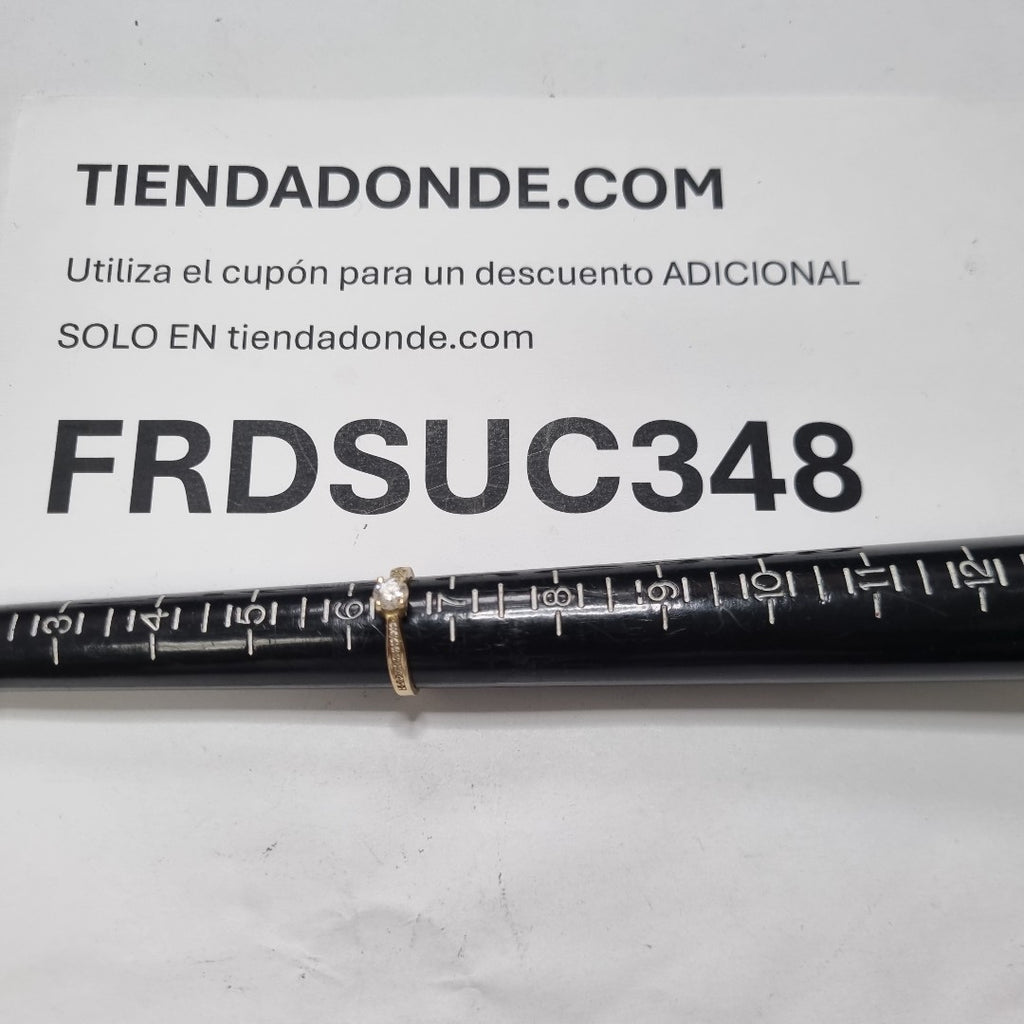 ANILLITO, SOLITARIO ORO 14 K 2.2 GRMS (SEMINUEVO)