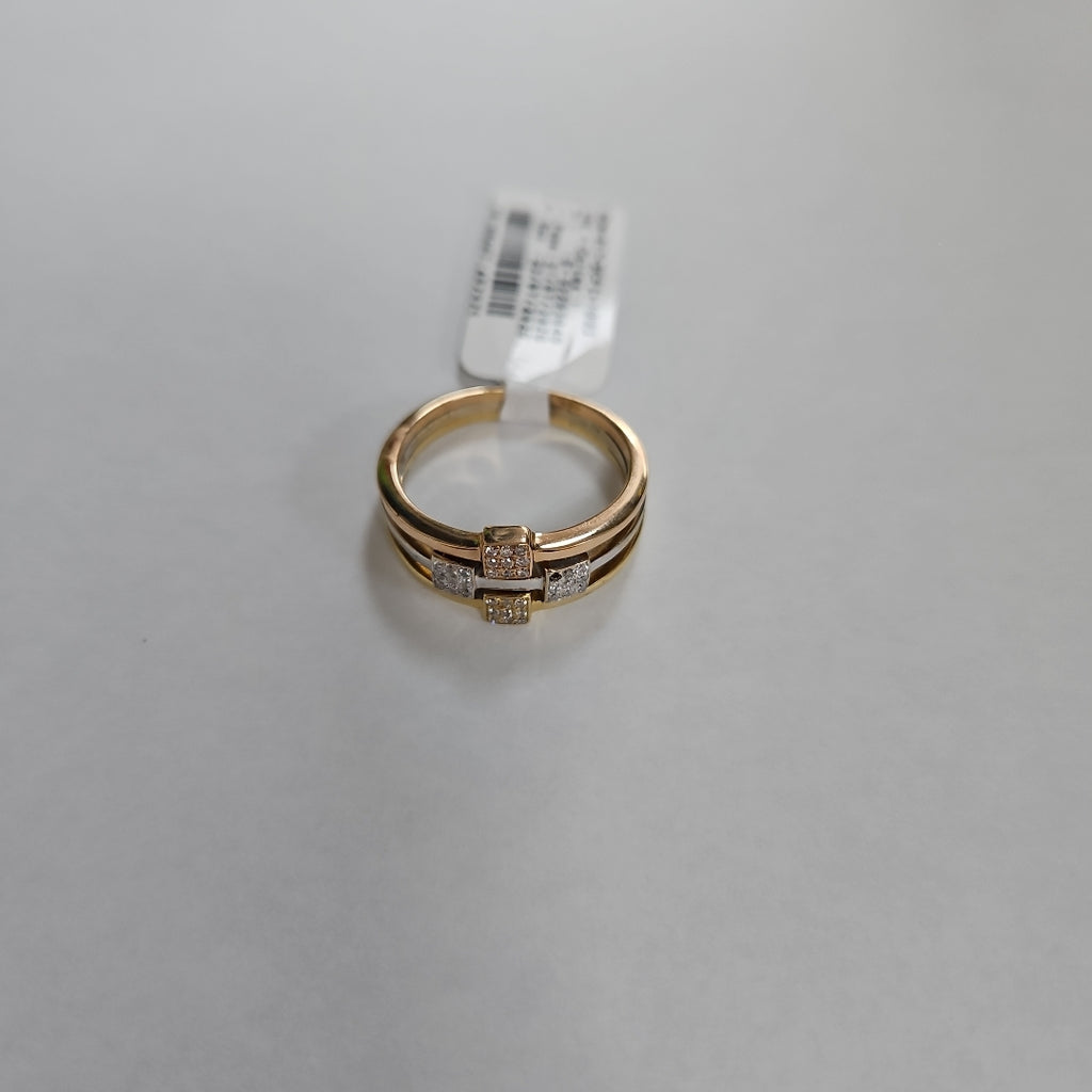 ANILLO ORO COMBINADO 18 K 7,40 GRMS (SEMINUEVO)