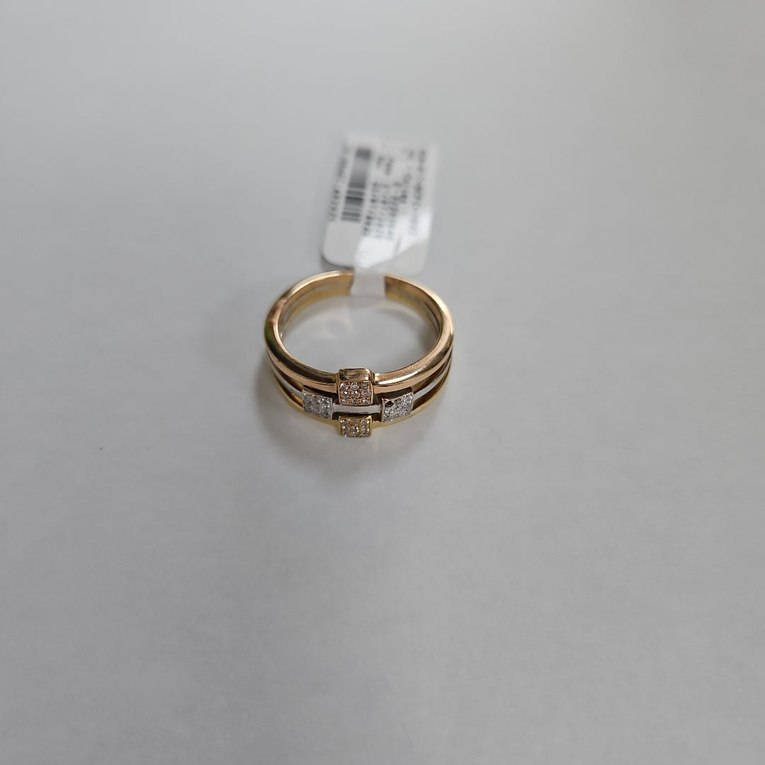 ANILLO ORO COMBINADO 18 K 7,40 GRMS (SEMINUEVO)