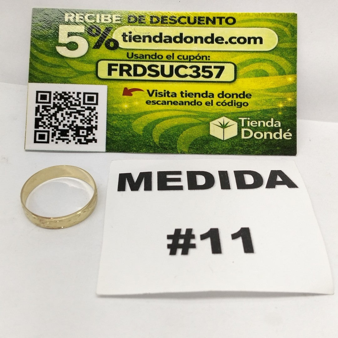 ARGOLLA ORO 14 K 1.1 GRMS (SEMINUEVO)